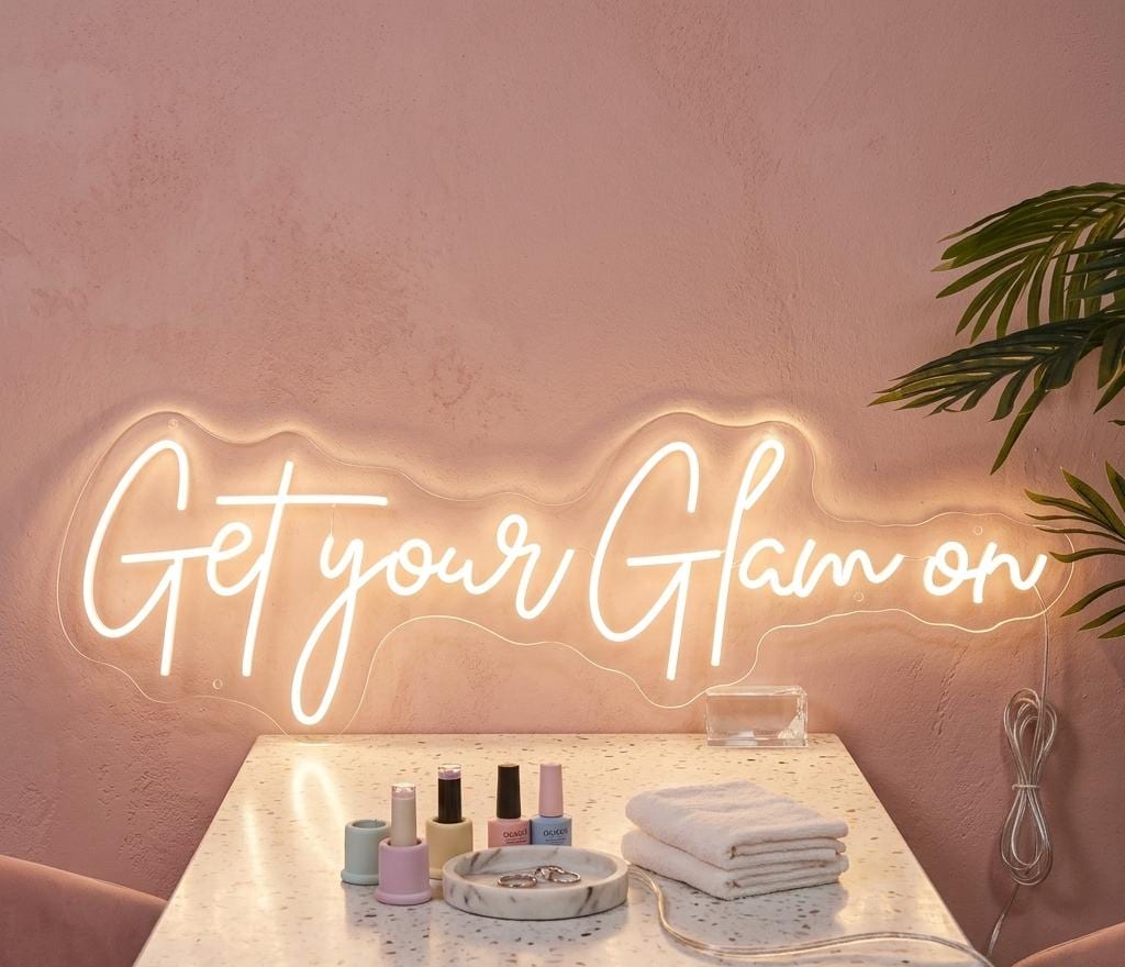 Custom LED Neon Sign for Nail Salon Decor, Beauty Lounge Wall Art, Personalized Business Sign, Aesthetic Gift for Her, Salon Opening Decor
