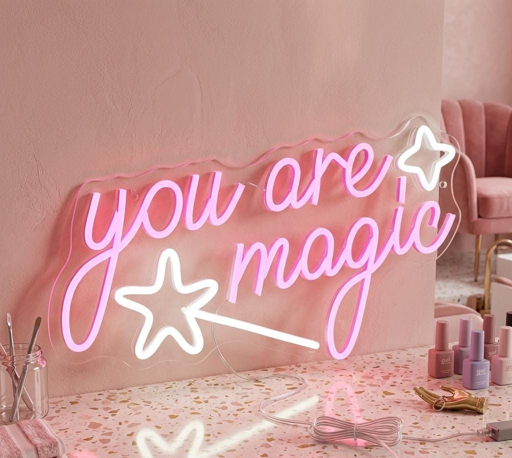 Custom LED Neon Sign for Nail Salon Decor, Beauty Lounge Wall Art, Personalized Business Sign, Aesthetic Gift for Her, Salon Opening Decor