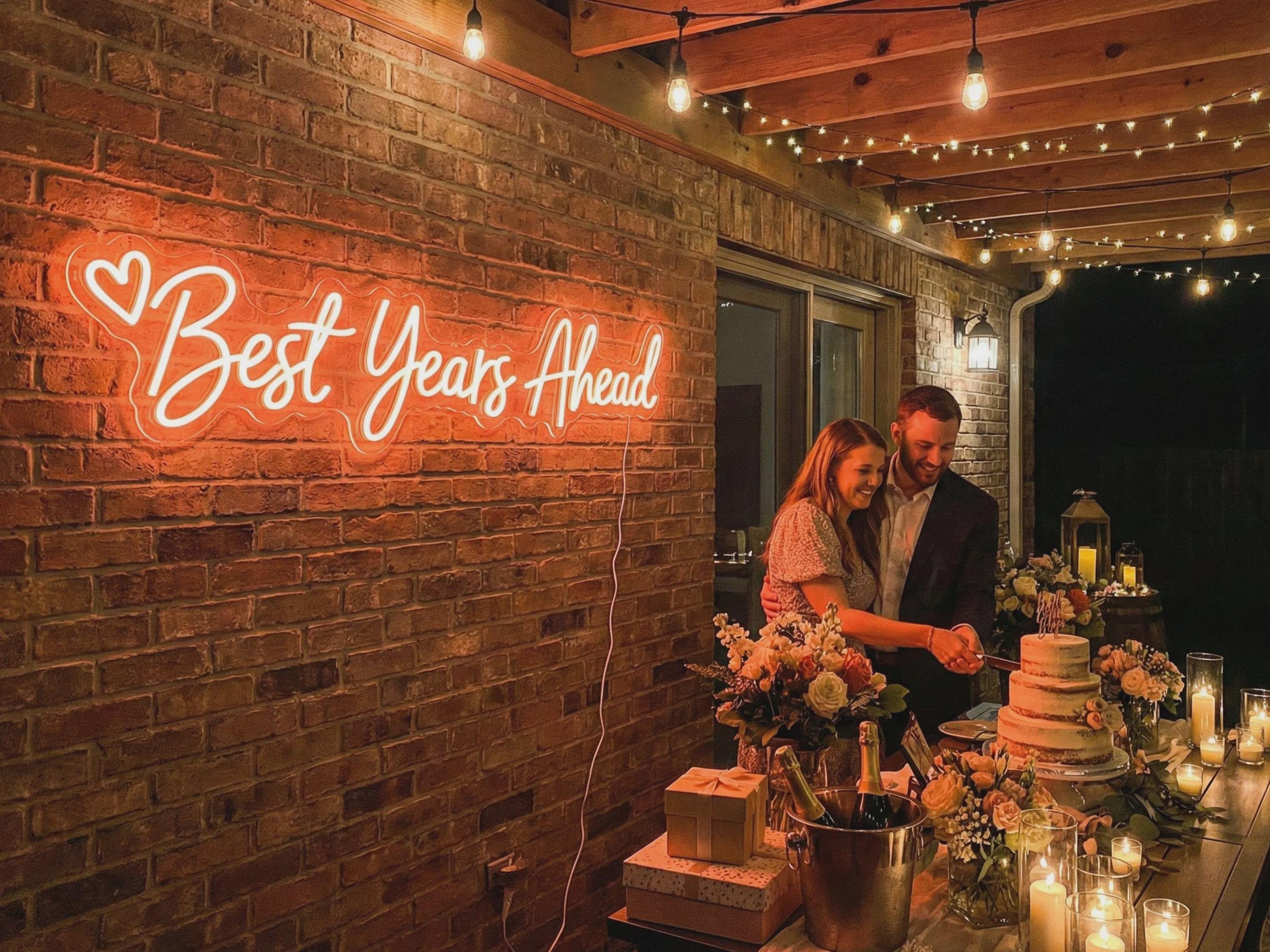 Custom LED Neon Sign for Anniversary – Personalized Wedding or Relationship Celebration Décor, Romantic Party Glow