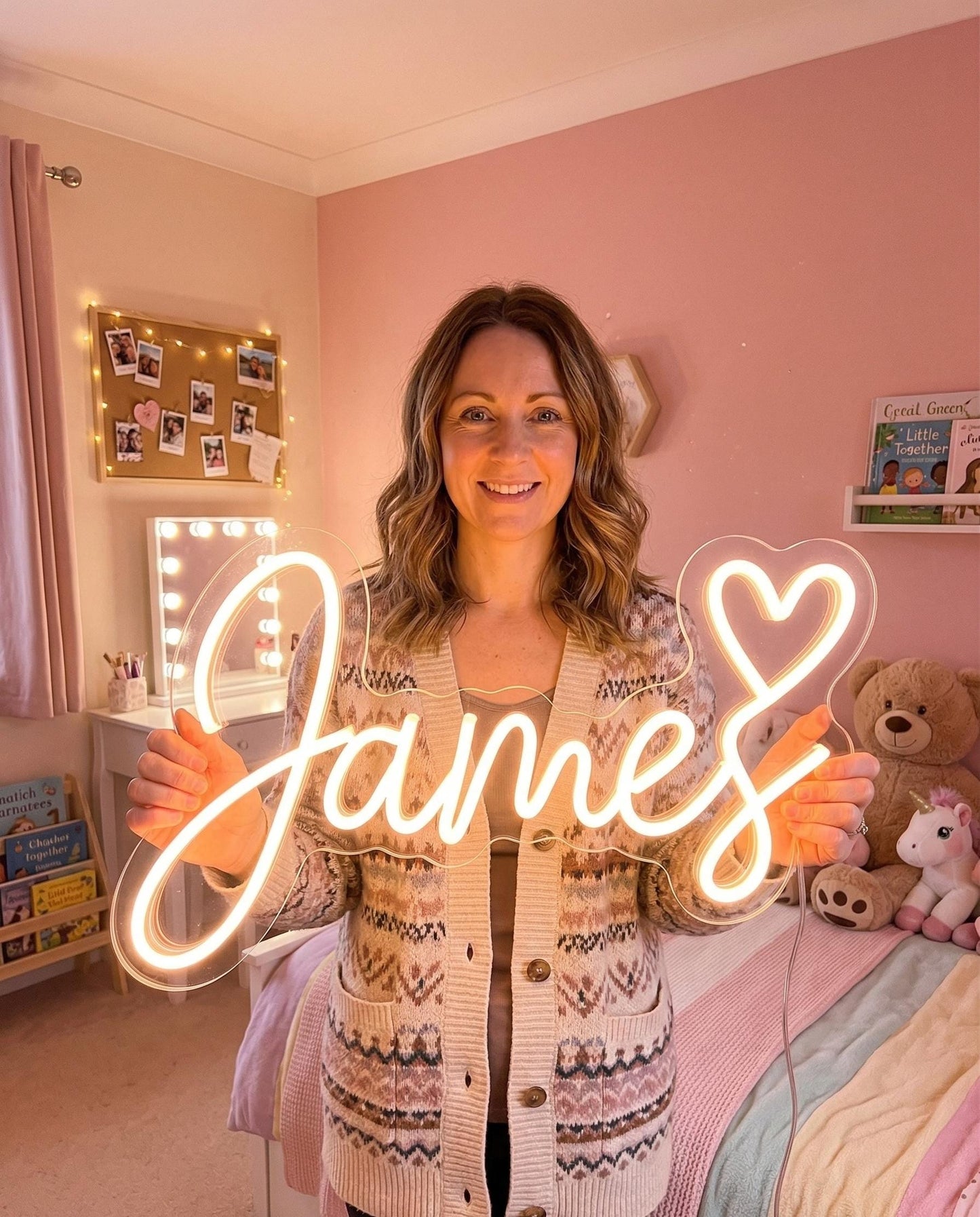 Custom Neon Sign Name Light - Personalized LED Bedroom Decor for Girls & Boys, Kids Nursery Night Light, Wedding Wall Art, Birthday Gift