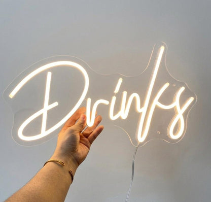 Custom Bar Neon Sign | LED Cocktail Drink Light for Home Bar Wall Decor | Personalized Wine Party Sign | Man Cave Decor, Beer & Spirit Signs