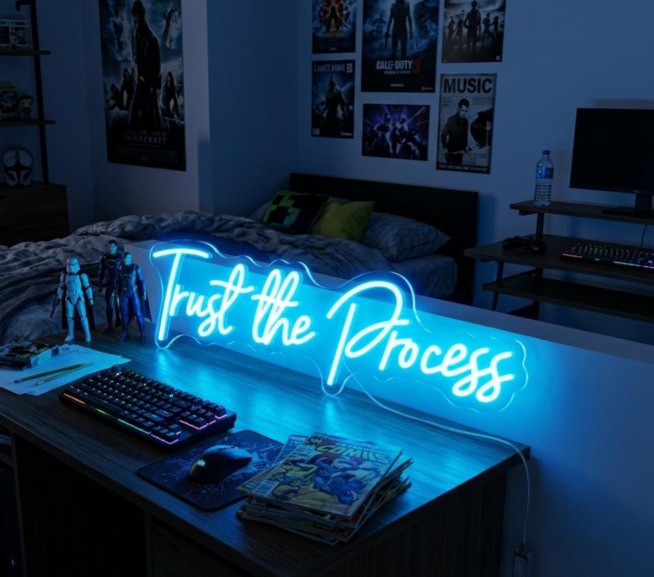Custom Gaming Neon Sign - Level Up Your Game Room Decor - Personalized Gamer Gift for Him/Her - LED Wall Art, Just One More,Gamer Zone Light