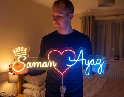 Custom Neon Sign for Bedroom Decor | Personalized Led Name Sign Wall Decor | Anniversary Gifts for Couples | Wedding Sign | Romantic Gift
