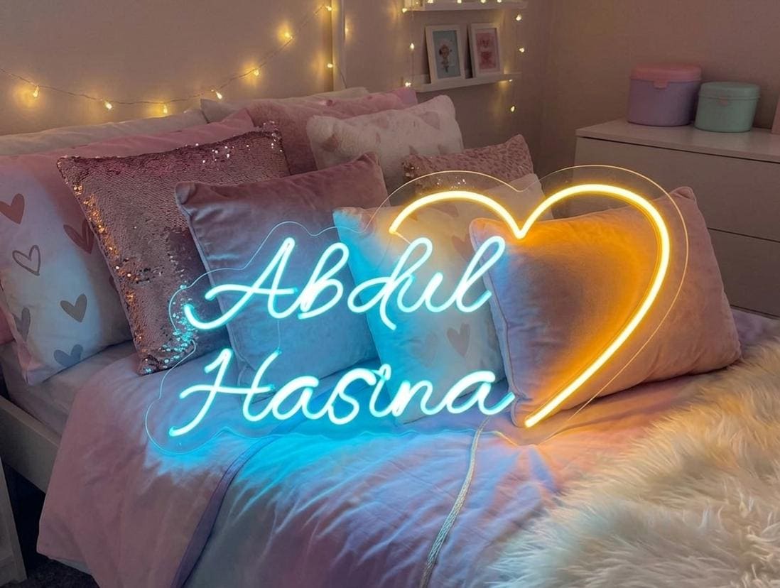 Custom Neon Sign for Bedroom Decor | Personalized Led Name Sign Wall Decor | Anniversary Gifts for Couples | Wedding Sign | Romantic Gift